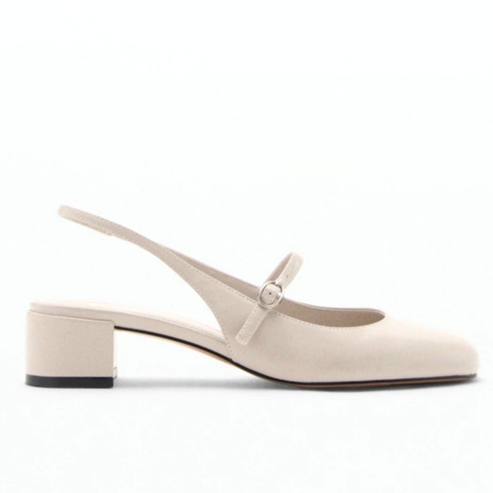 Mango White Heels Spring Summer Season Mary Jane